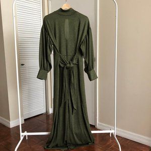 Cut & Sew Batwing Roll Neck Jumpsuit Sz 10